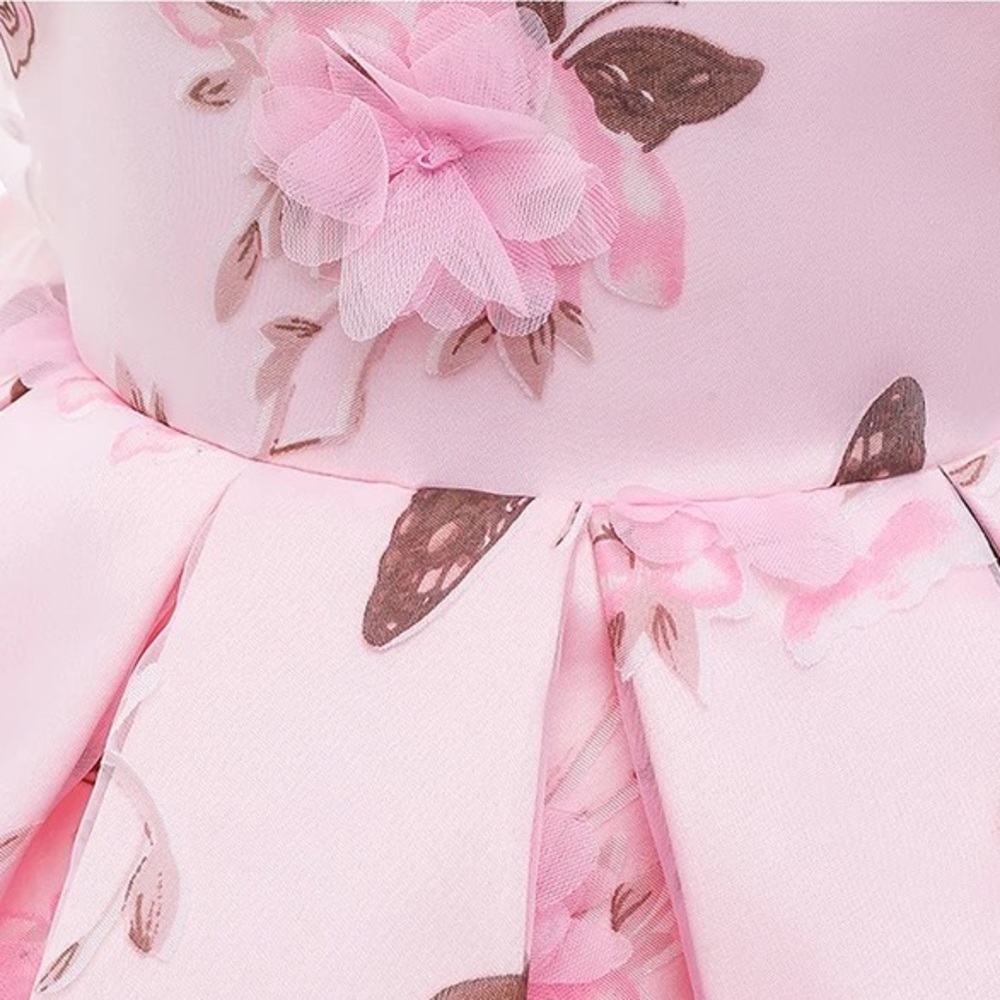 Birthday princess butterflies and flowers luxury embroidered dress 5037 - Picture 5 of 9
